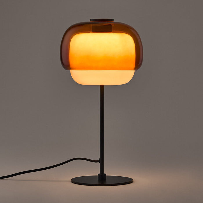Lampe à poser Kinako – détail de la double sphère en verre