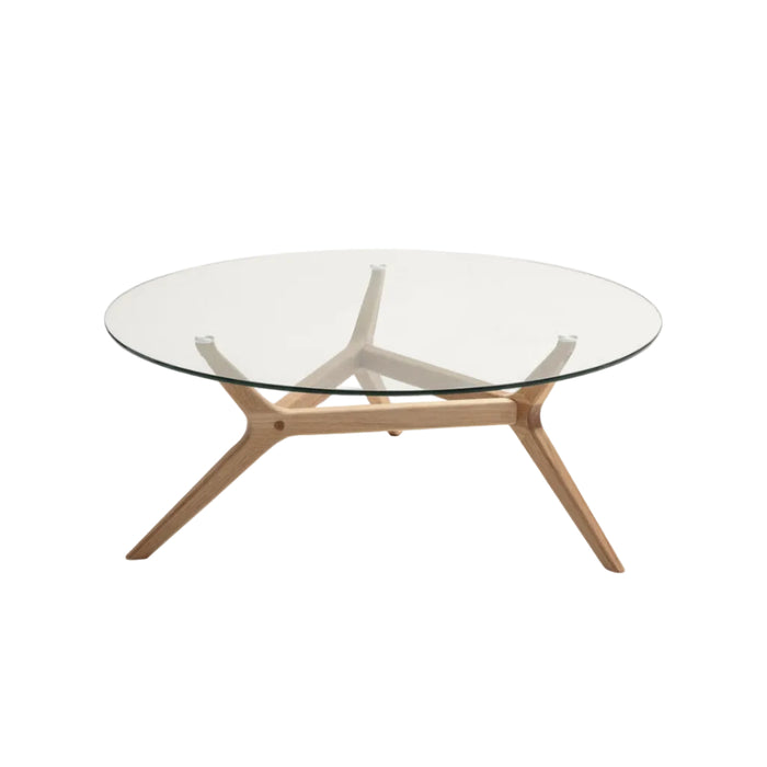 Table basse noyer et verre Maricielo - AM.PM