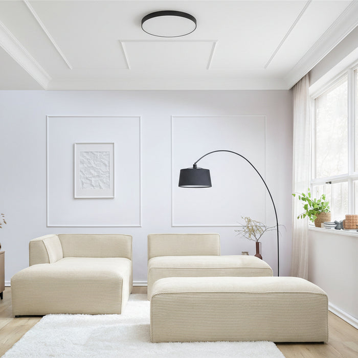 Megève corner sofa with ottoman