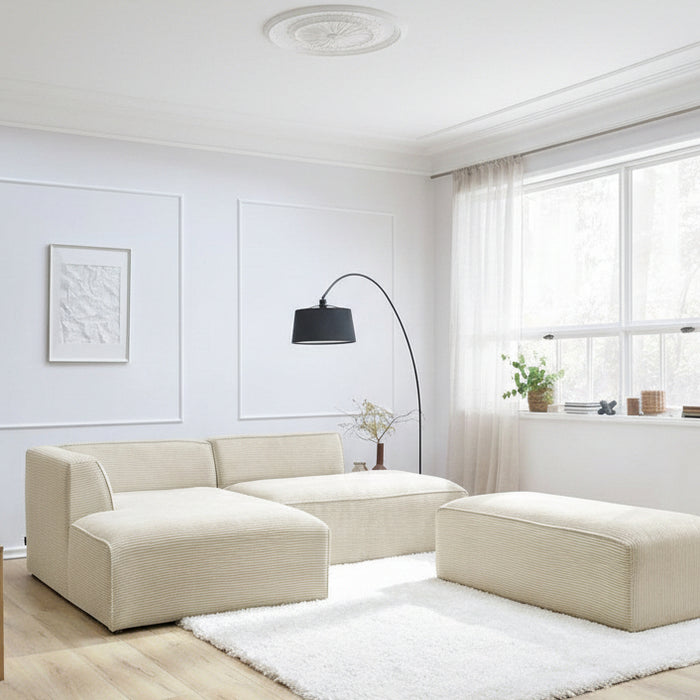 Megève corner sofa with ottoman