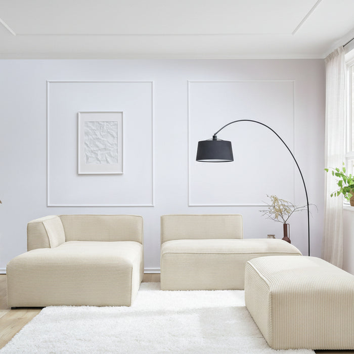 Megève corner sofa with ottoman