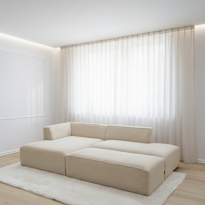 Megève corner sofa with ottoman