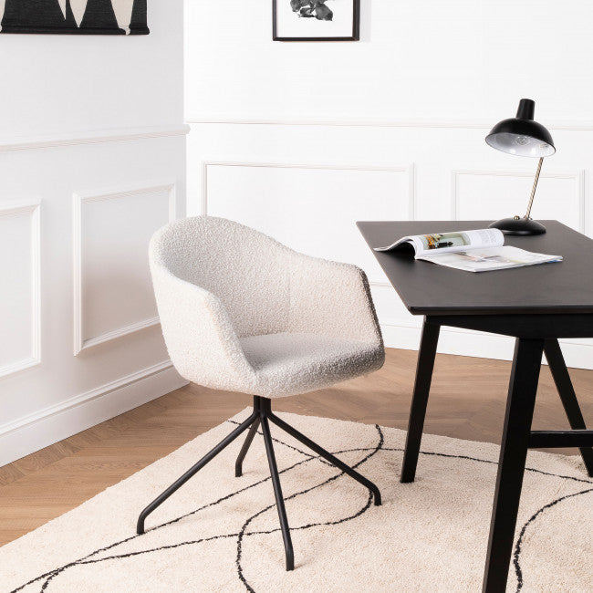 Chaise de bureau tissu et métal Kooij