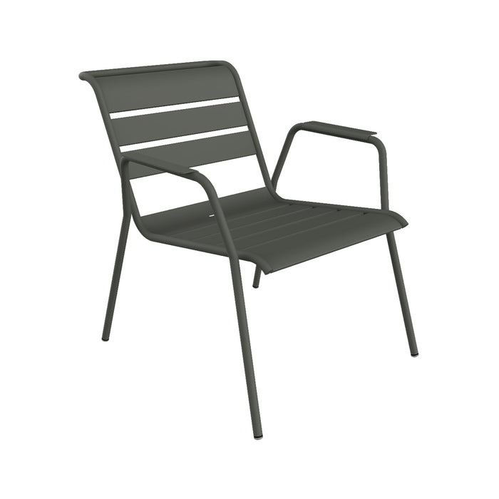 Fauteuil Calvia en acier vert romarin – vue détourée