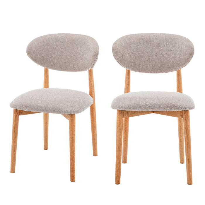 Chaise tissu et bois Clara